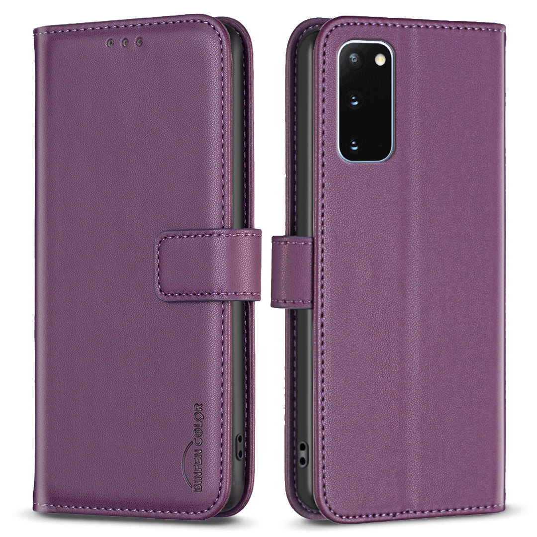BINFEN COLOR BF17 For Samsung Galaxy S20 4G / 5G Flip Folio Wallet Cover PU Leather Stand Phone Case BINFEN COLOR BF17 For Samsung Galaxy S20 4G / 5G Flip Folio Wallet Cover PU Leather Stand Phone Case